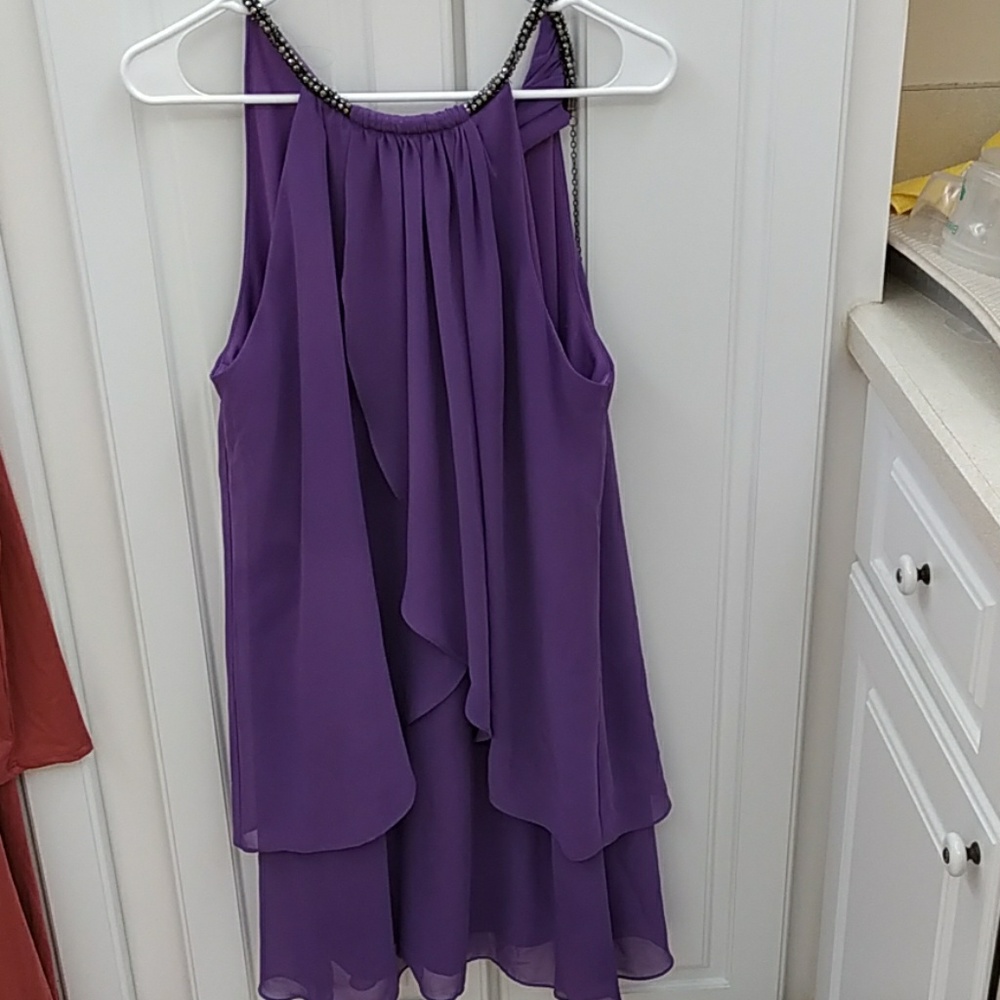 Mid-length flare sleeveless church dress